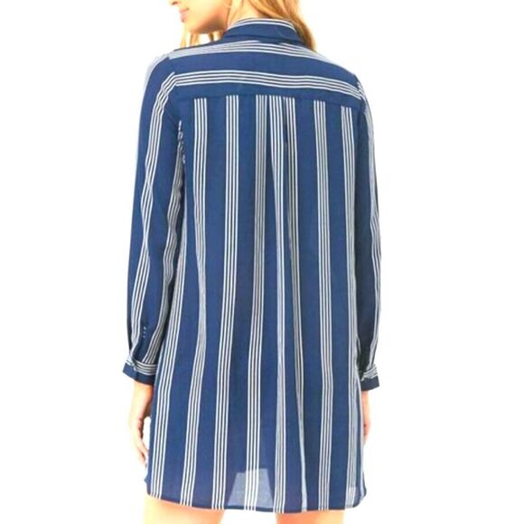 Forever 21 Chiffon Sheer Shirt Dress - Picture 3 of 8